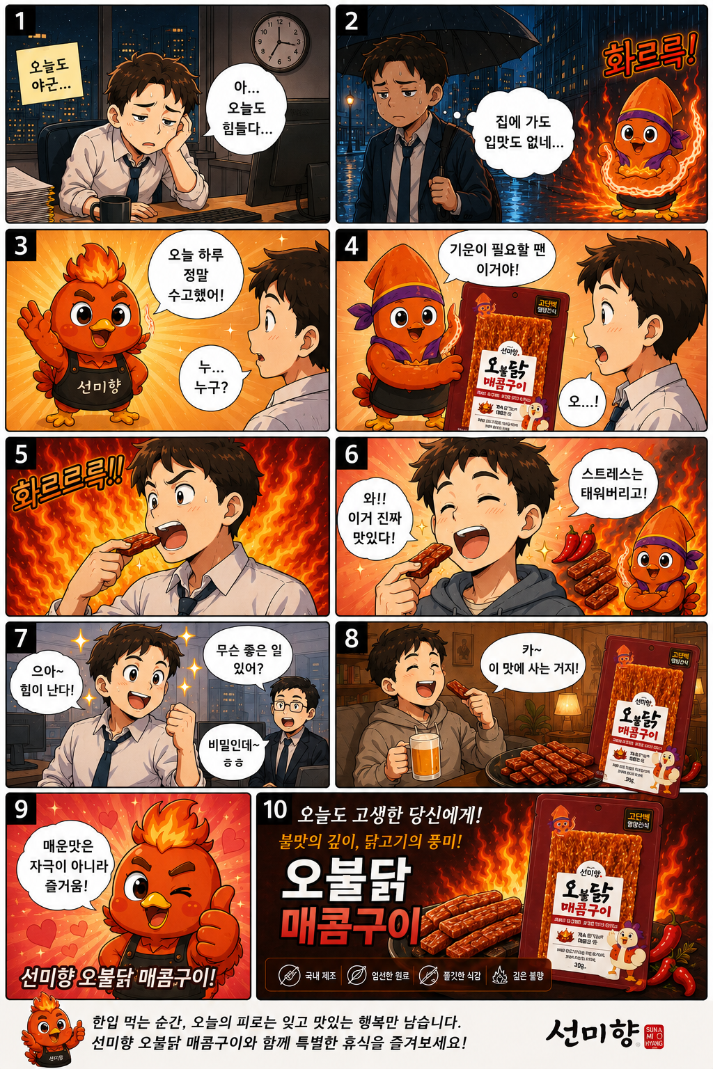 오불닭 매콤구이 웹툰