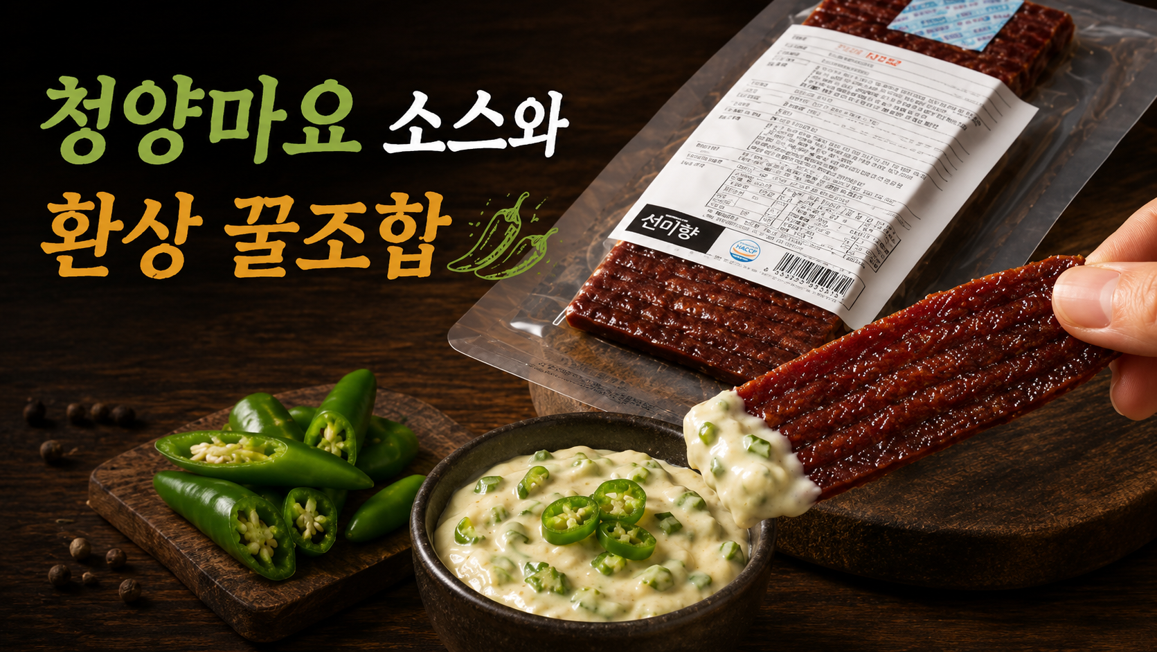 청양마요 소스와 환상 꿀조합