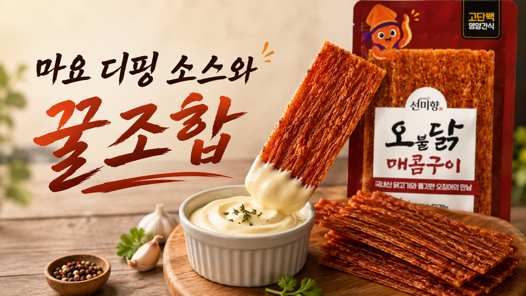 마요 디핑 소스와 꿀조합